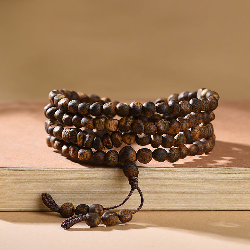 Zenflowing Natural Hainan Kyara Agarwood Scar Bead Bracelet