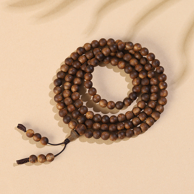 Zenflowing Natural Hainan Kyara High-Oil Agarwood 108 Beads Bracelet