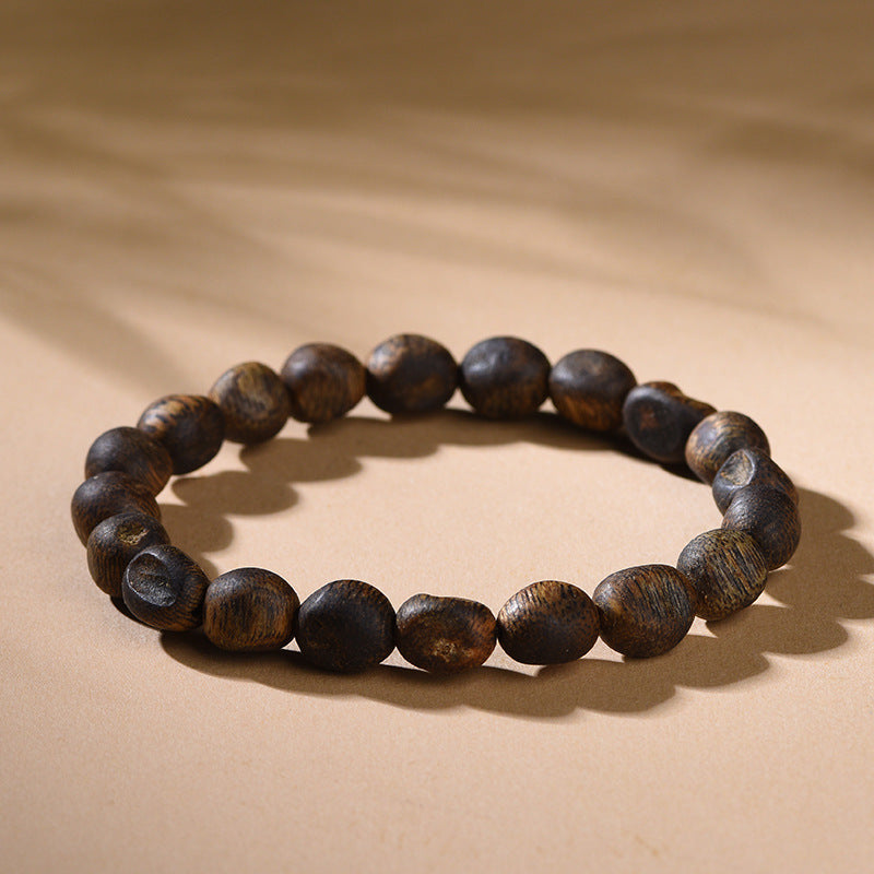Zenflowing Natural Hainan Kyara Agarwood Scar Bead Bracelet