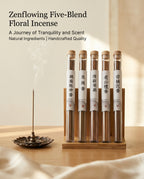 Zenflowing Promotes Restful Sleep Five-Blend Floral Incense Gift Set