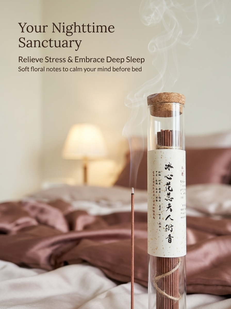 Zenflowing Promotes Restful Sleep Floral Musk Sandalwood Incense Sticks