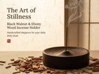 Zenflowing Black Walnut & Ebony Wood Incense Holder Base