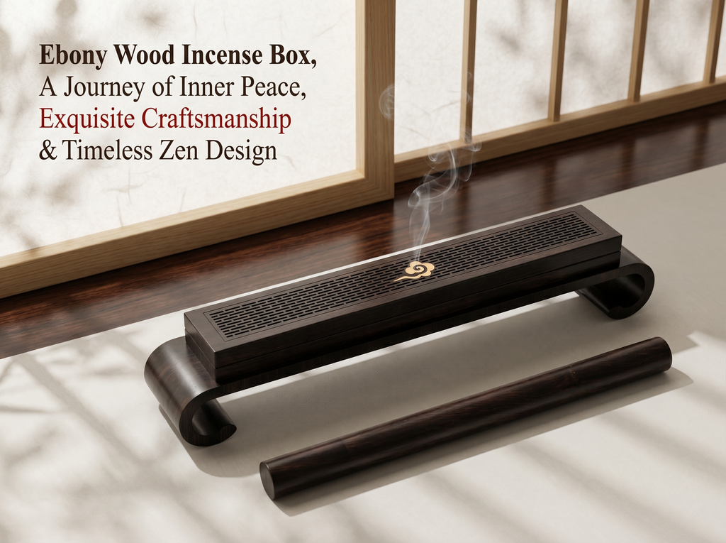 Zenflowing Ebony Wood Horizontal Incense Box