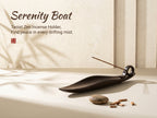Zenflowing Taoist Serenity Boat Ceramic Incense Holder
