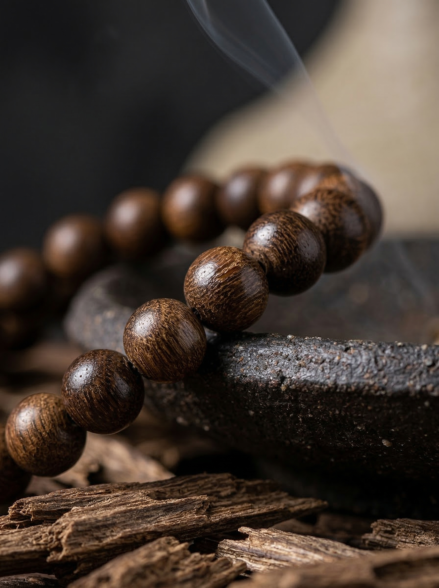 Zenflowing Natural Hainan Kyara High-Oil Agarwood 108 Beads Bracelet