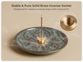 Zenflowing Ruyi Lotus Serenity Ceramic Incense Holder Tray