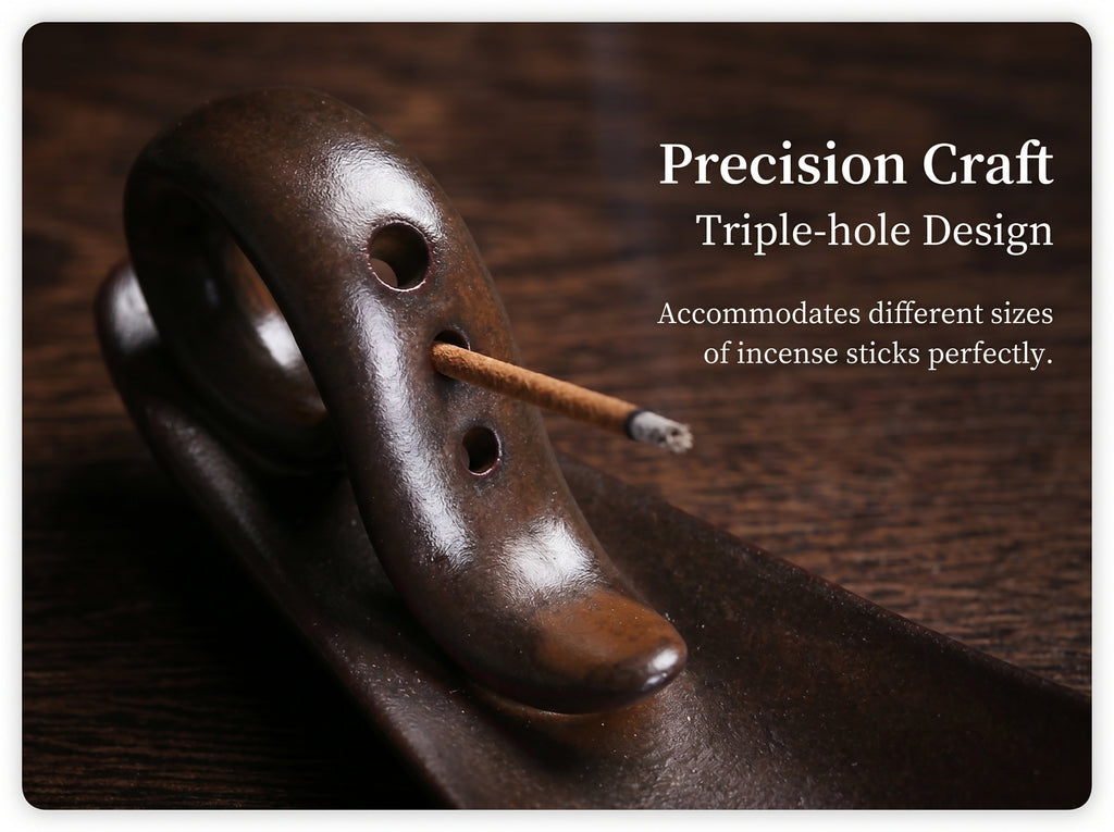 Zenflowing Taoist Serenity Boat Ceramic Incense Holder