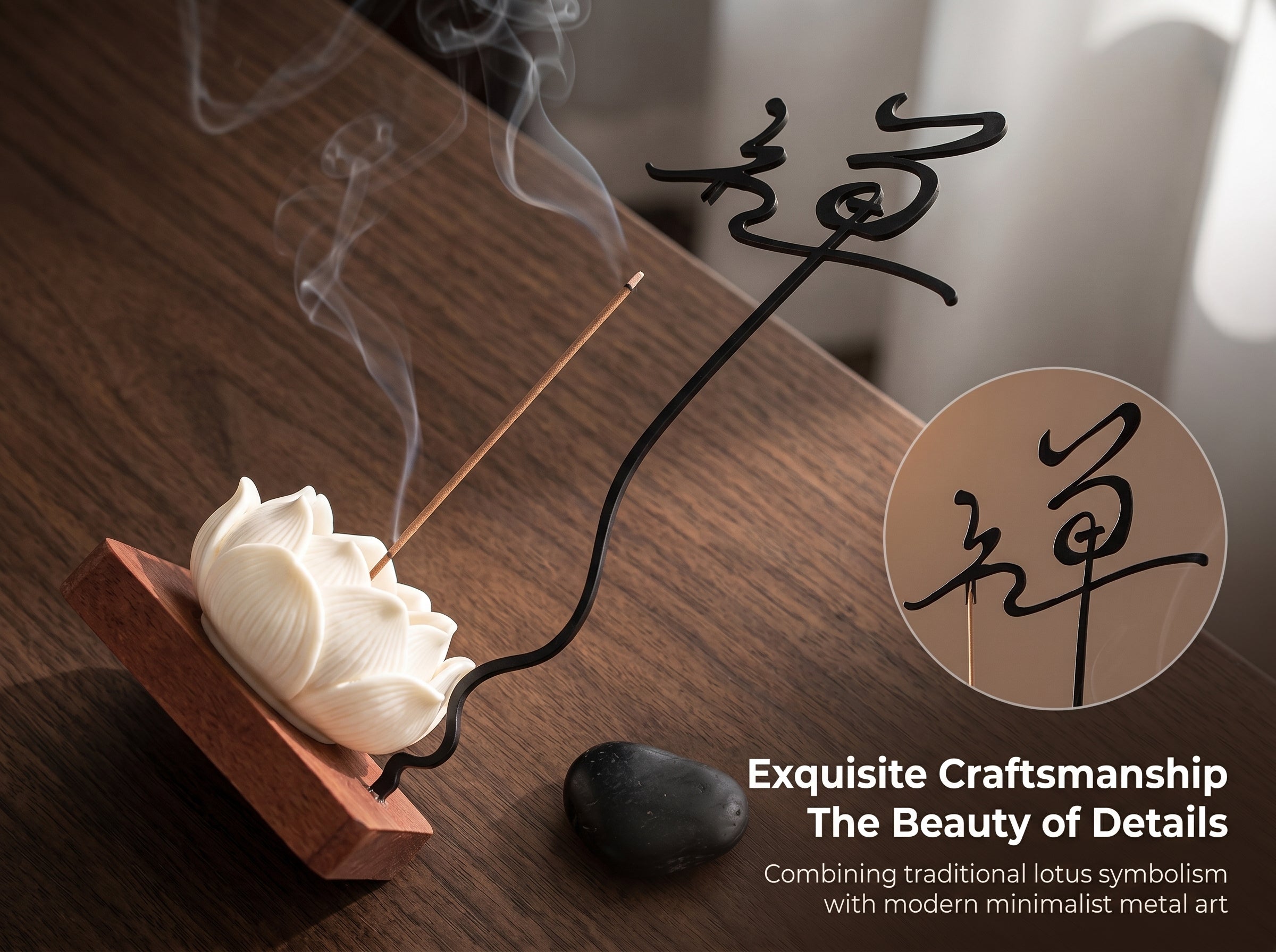 Zenflowing Lotus Serenity Inverted Incense Holder