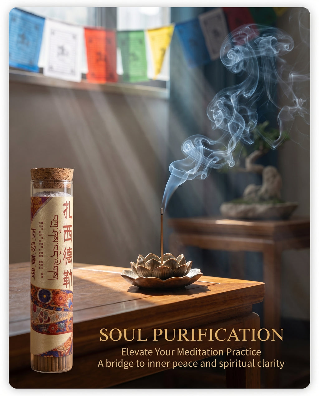 Zenflowing Mind Cultivation & Energy Purification Tashi Delek Tibetan Herbal Sandalwood Incense Stick