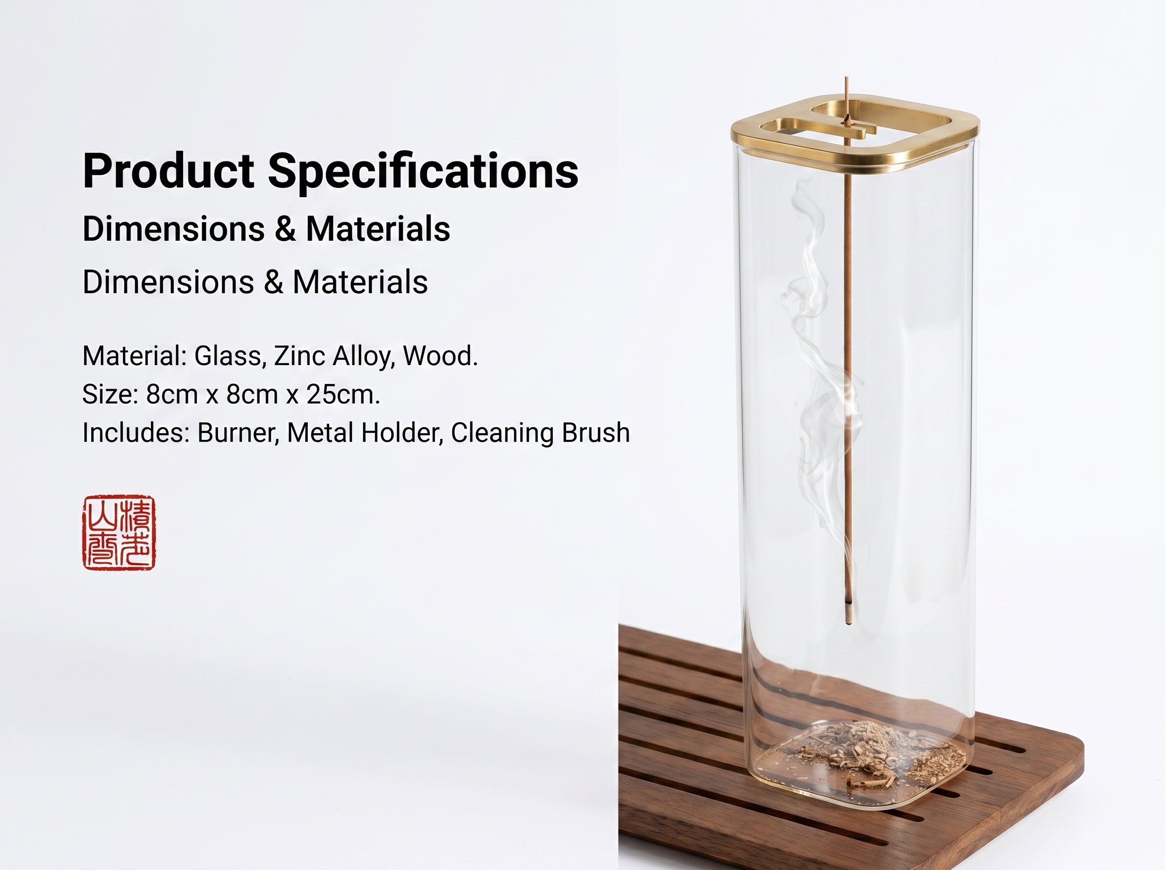 Zenflowing Transparent Glass Inverted Incense Burner