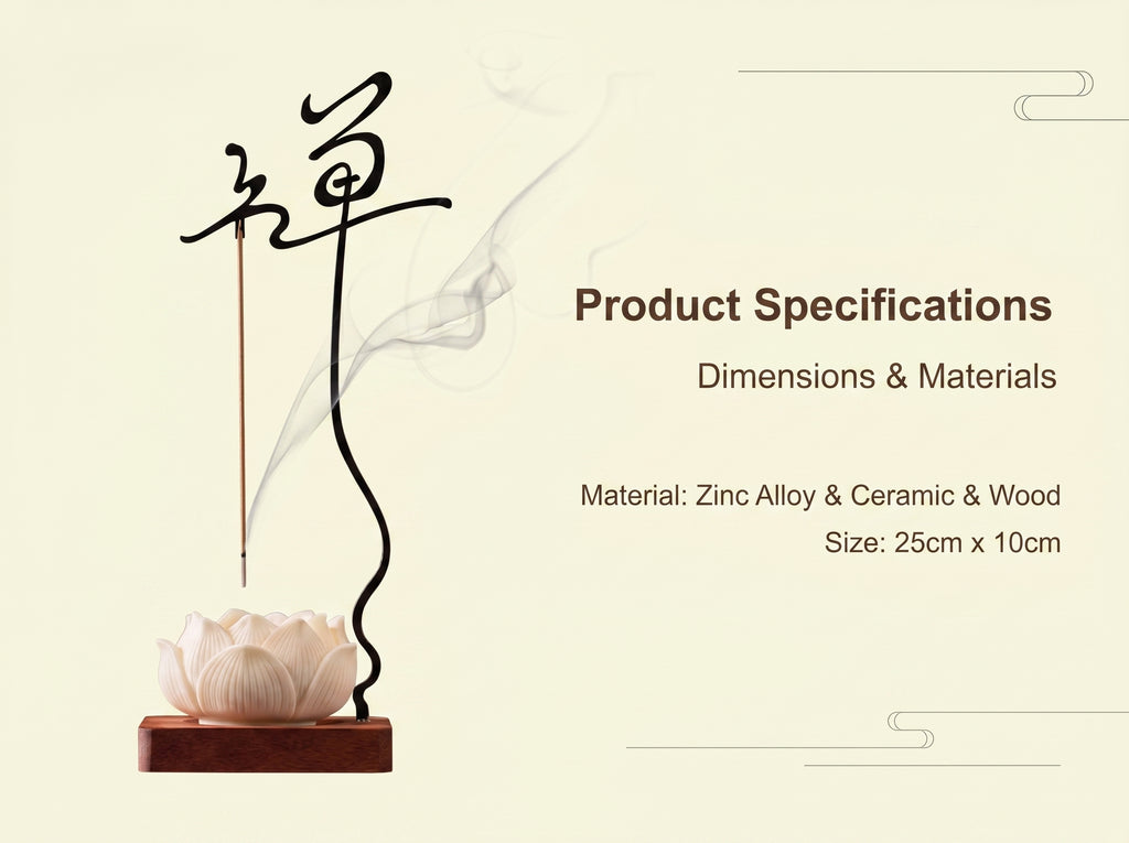 Zenflowing Lotus Serenity Inverted Incense Holder