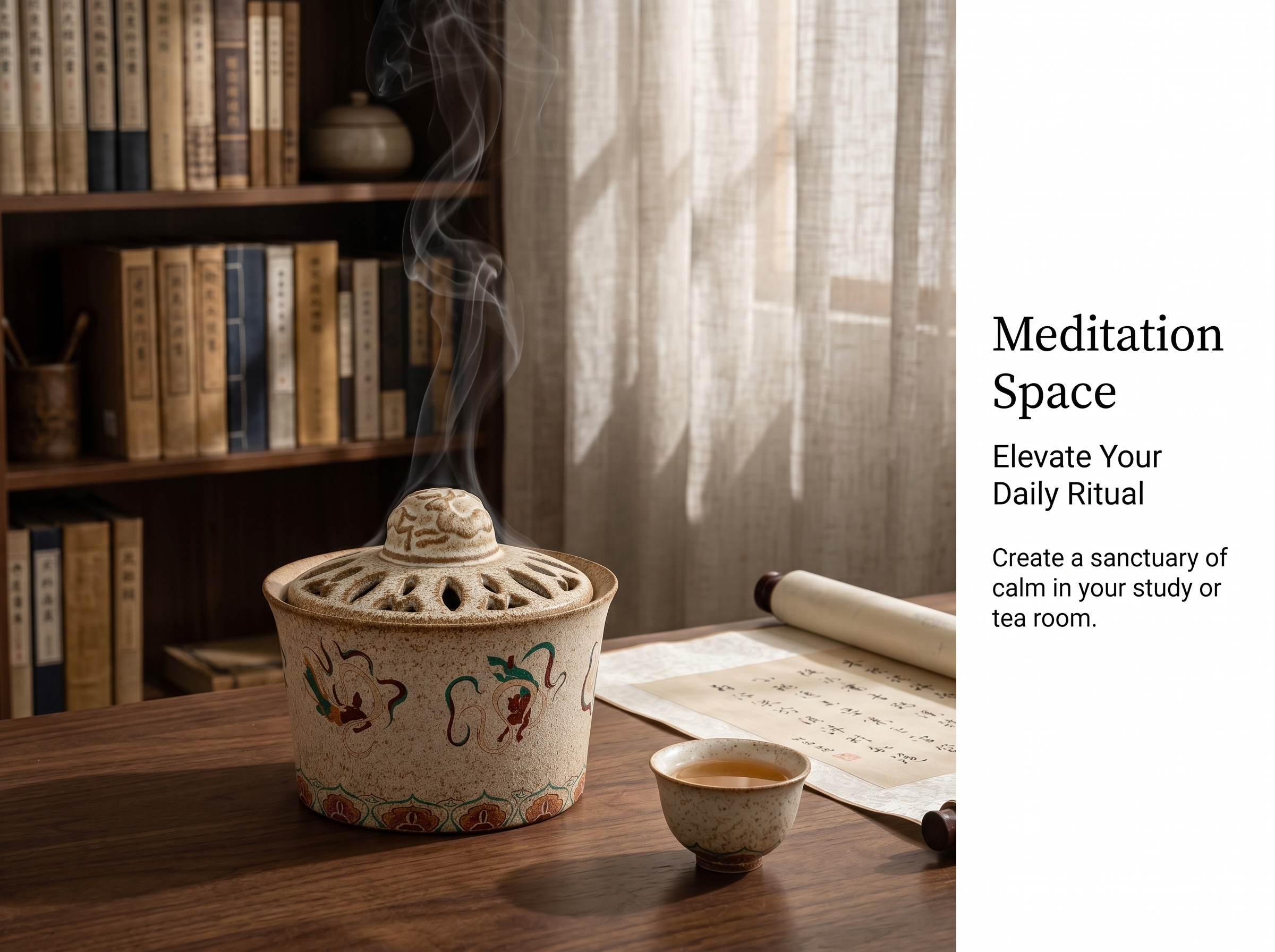 Zenflowing Dunhuang Flying Apsaras Ceramic Incense Burner