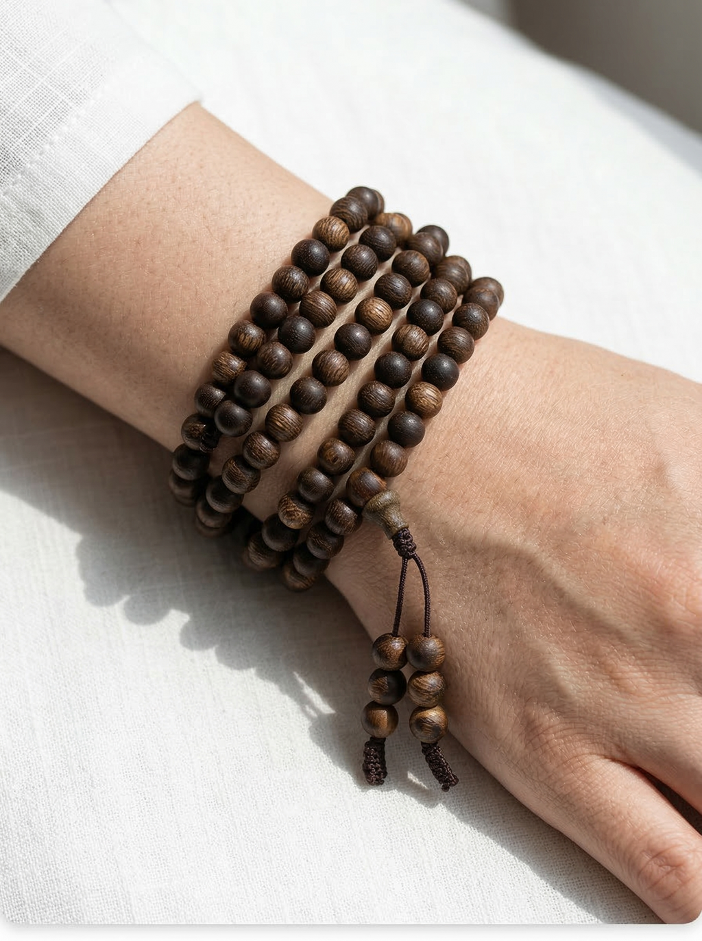 Zenflowing Natural Hainan Kyara High-Oil Agarwood 108 Beads Bracelet