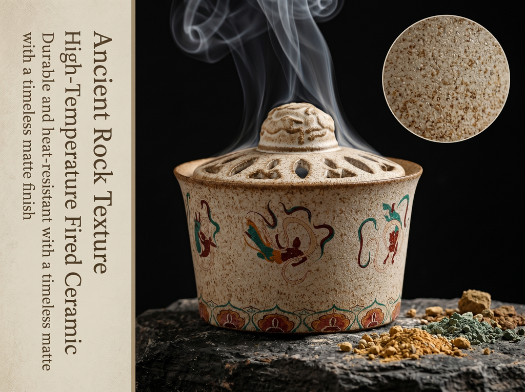 Zenflowing Dunhuang Flying Apsaras Ceramic Incense Burner