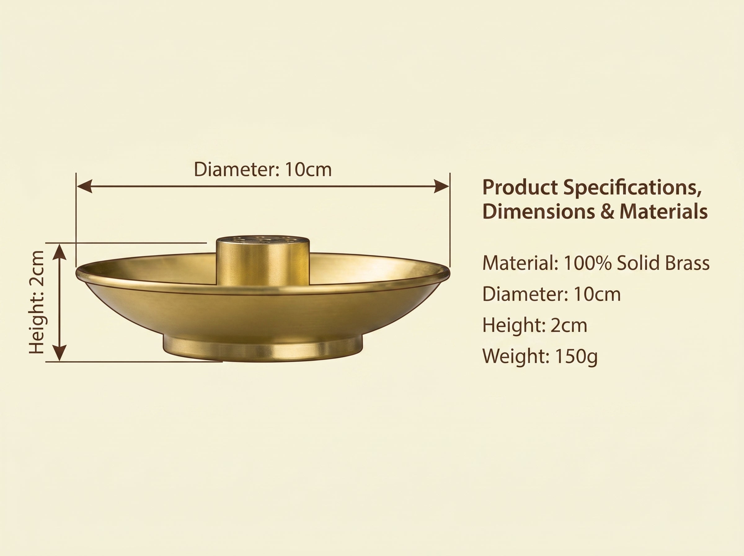 Zenflowing Brass Bagua I Ching Incense Holder Tray