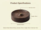 Zenflowing Black Walnut & Ebony Wood Incense Holder Base