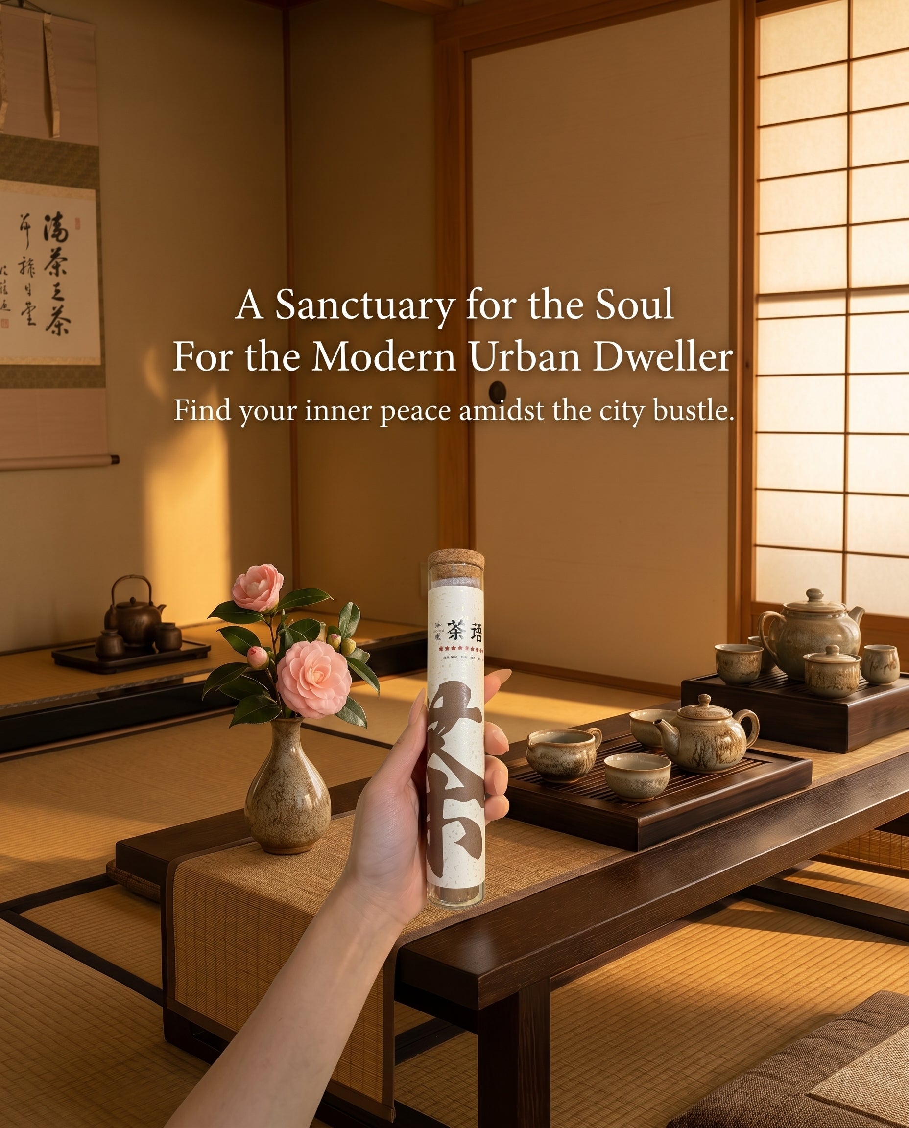 Zenflowing Energizing & Focus Enhancing Plum Blossom Camellia Sandalwood Incense Stick