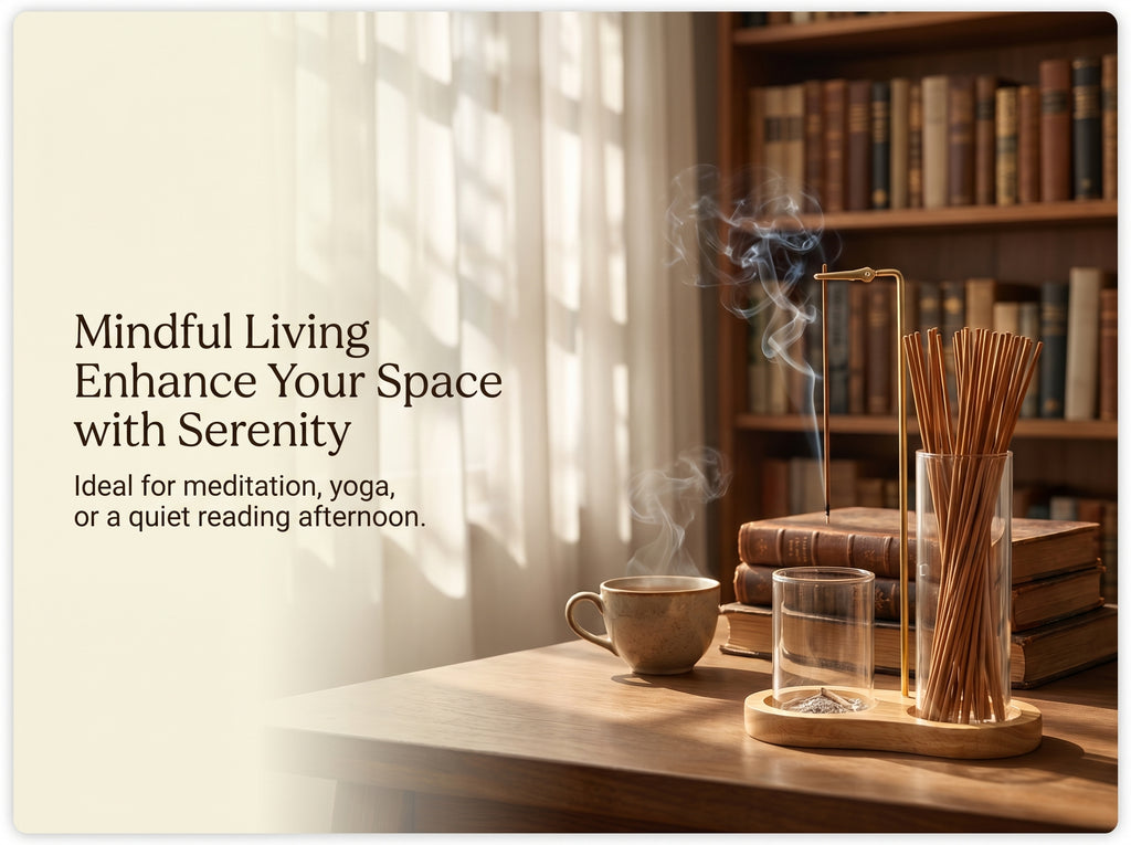 Zenflowing Multi-Function Wood & Glass Incense Burner