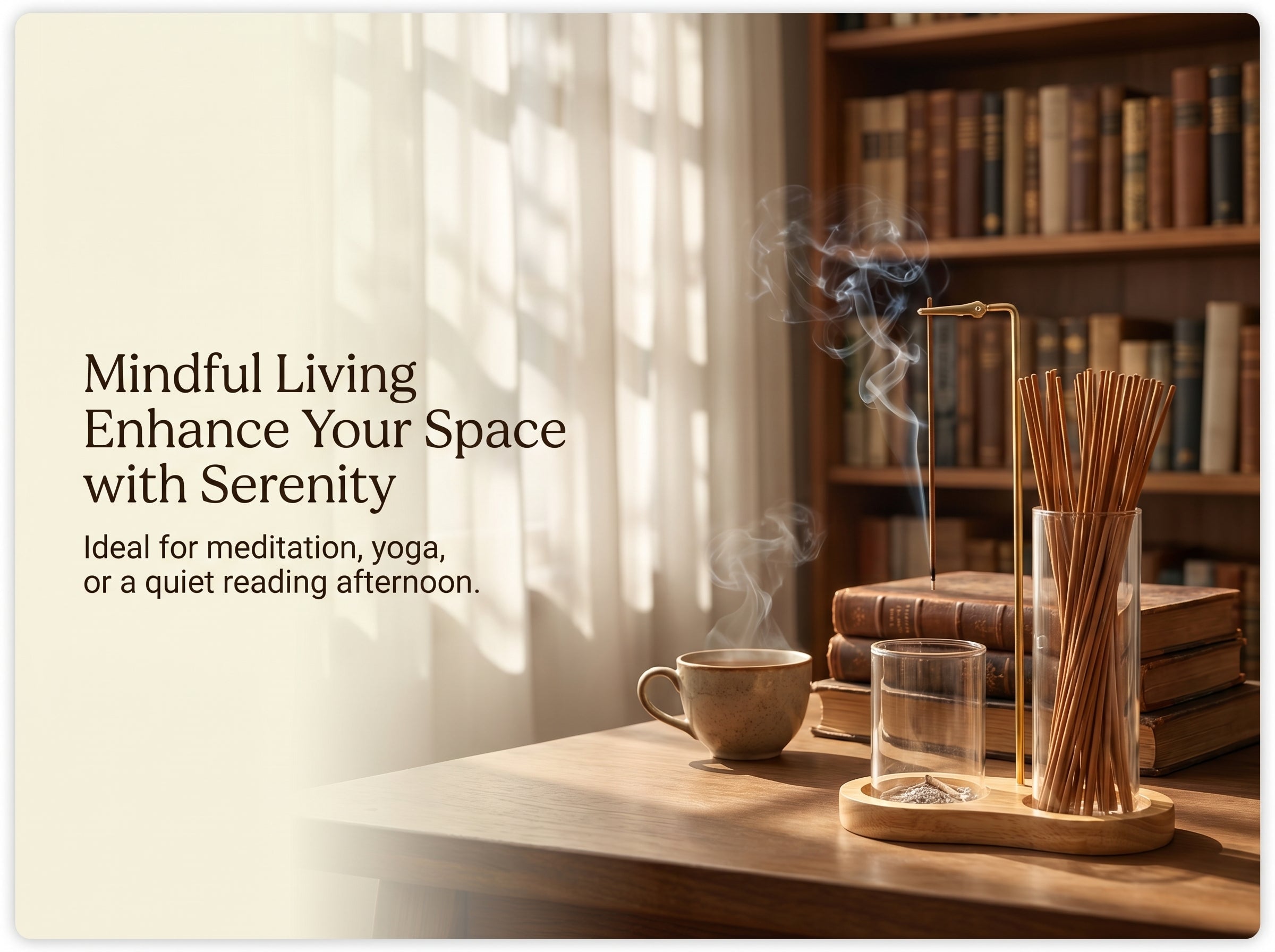 Zenflowing Multi-Function Wood & Glass Incense Burner