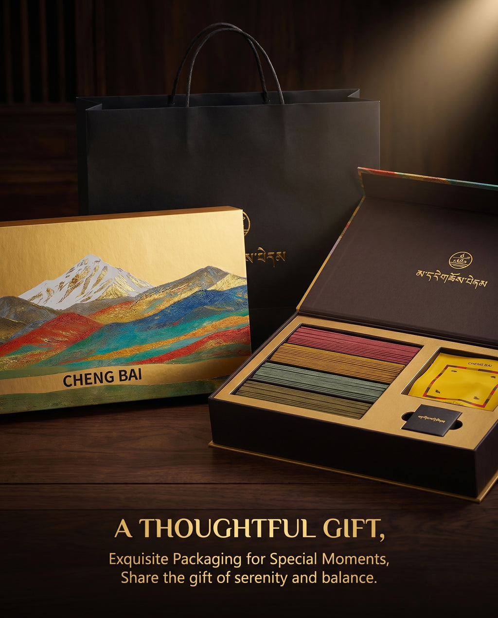 Zenflowing Enhances Meditation Tibetan Four-Blend Herbal Incense Gift Set
