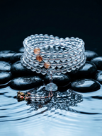 Zenflowing Natural White Crystal 108 Beads Mala Bracelet