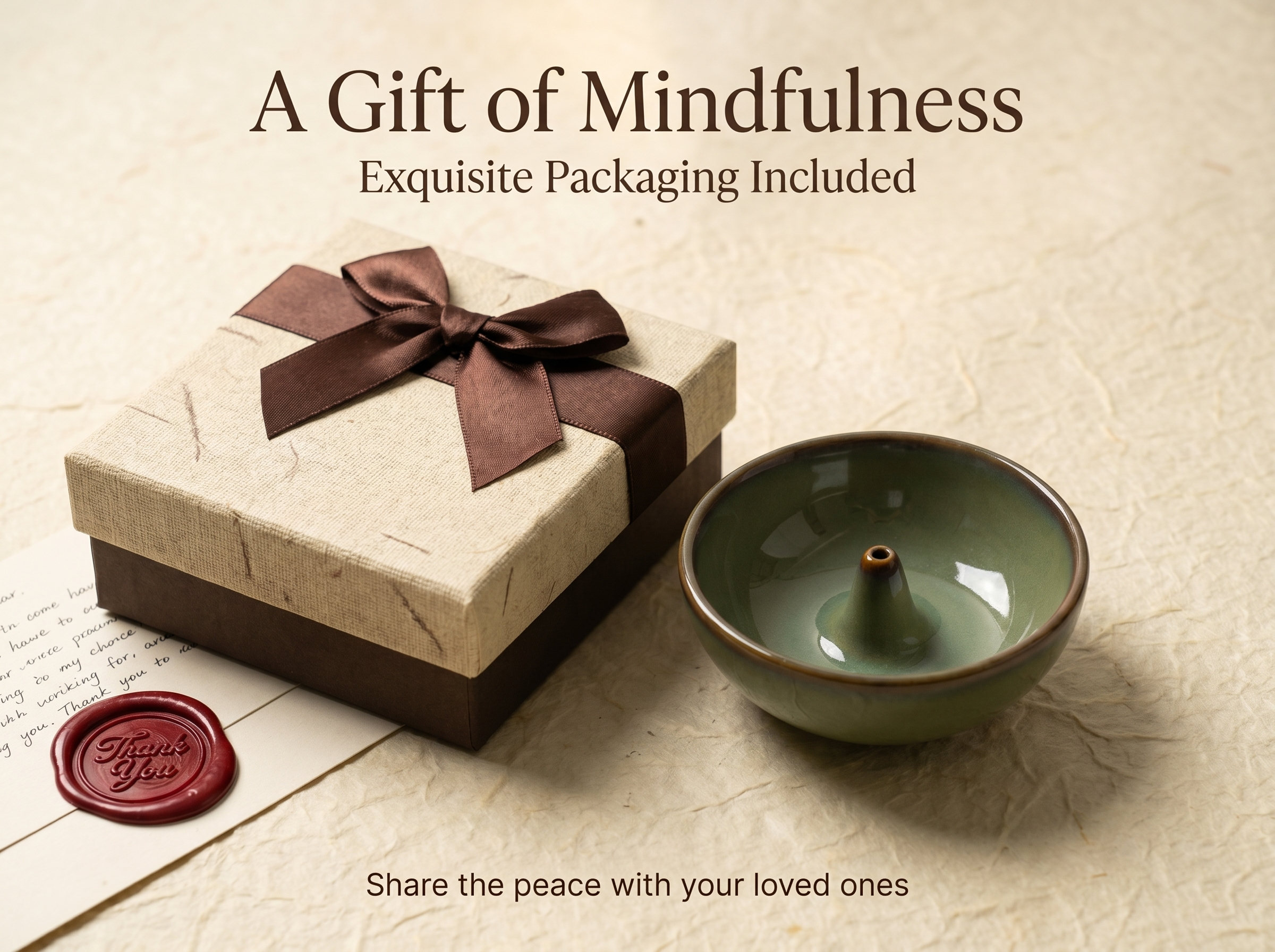 Zenflowing Modern Oriental Ceramic Incense Holder