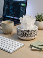 Zenflowing Crystal Cluster Potted Plant - Natural Amethyst Citrine Desk Decor & Aromatherapy Stone